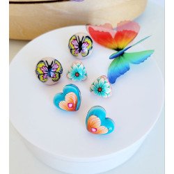 Naturaleza viva turquesa-naranja