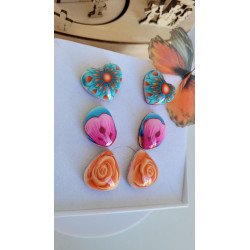 Naturaleza viva turquesa-rosa-naranja