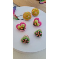 Naturaleza viva verde-fucsia